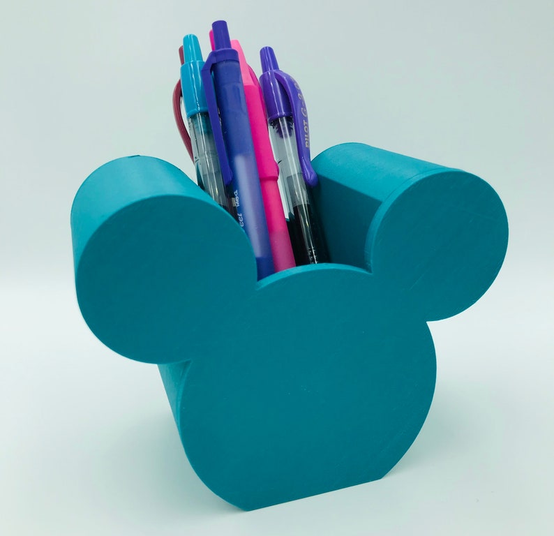 SMALL Mickey Mouse 3D Printed Disney Pen, Pencil, Paint Brush Holder for desk, work, office, Makeup Brush Holder, Tiered Tray Decor image 2