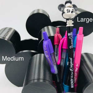 SMALL Mickey Mouse 3D Printed Disney Pen, Pencil, Paint Brush Holder for desk, work, office, Makeup Brush Holder, Tiered Tray Decor image 8