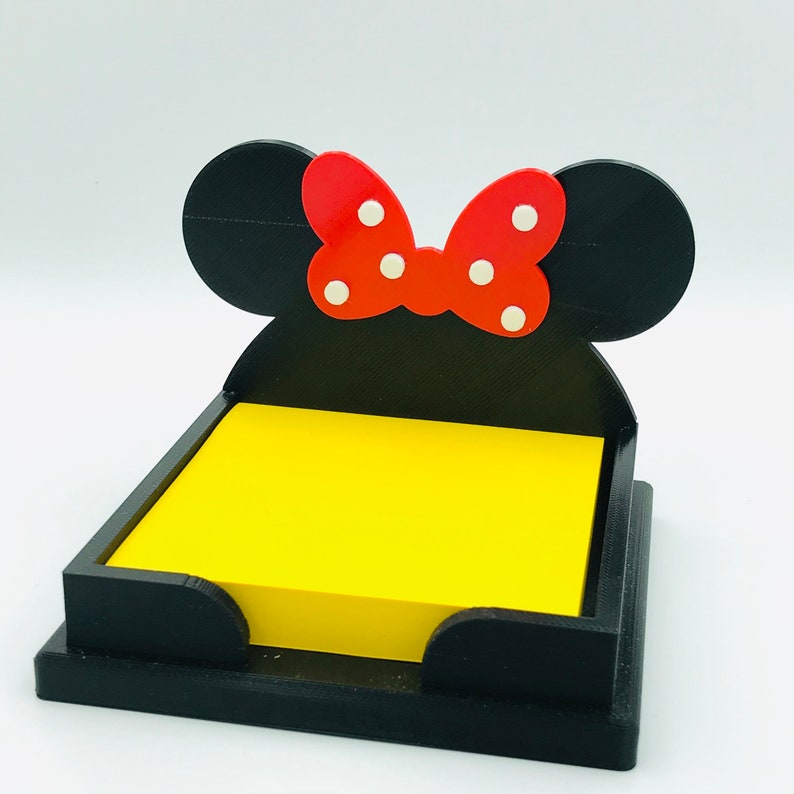 Minnie Mouse 3D Printed Disney Sticky Note Holder for desk, work, office image 6