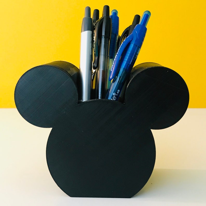 SMALL Mickey Mouse 3D Printed Disney Pen, Pencil, Paint Brush Holder for desk, work, office, Makeup Brush Holder, Tiered Tray Decor image 7