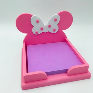 Minnie Mouse 3D Printed Disney Sticky Note Holder for desk, work, office image 9