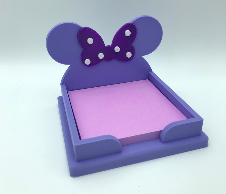Minnie Mouse 3D Printed Disney Sticky Note Holder for desk, work, office image 5