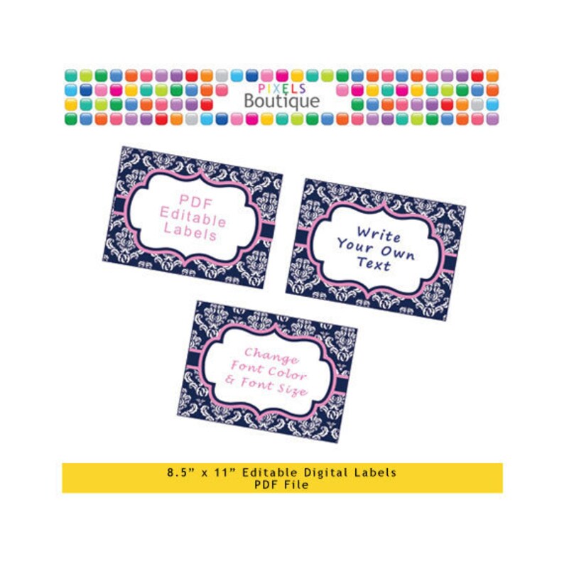 Pdf Editable Navy Pink Damask Assorted s Stickers Labels 3 5 X 2 5 Labels No 178 Favor s Printable Buffet Or Food Cards Stickers Labels s Paper Party Supplies Vadel Com Pdf Editable Navy Pink Damask Assorted s Stickers Labels 3 5 X 2 5 Labels No 178 Favor s Printable Buffet Or Food Cards Stickers Labels s Paper Party Supplies Vadel Com