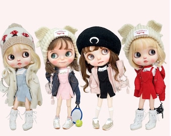 SugarA 2022 One Piece Heart Dress and T shirt  2pcs Set for Blythe dolls - Blythe outfits clothes dress