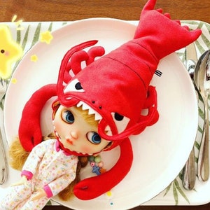 BHC Lobster Hat voor Blythe-poppen - kleding voor poppenkleding