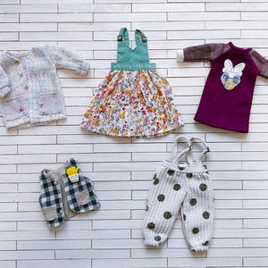 Ready Stock! 40% off - Girlish Clearance SALE! SET W for Blythe doll - doll dress outfits Cardigan Dress Vest Bib Pants
