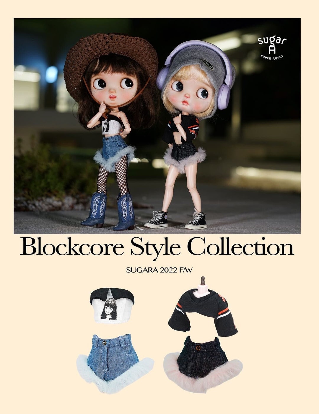 The Last Piece - Sugara Blockcore Style Collection Fluffy Edge Jeans ...