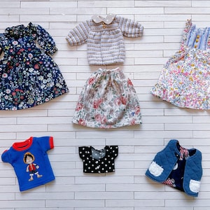 Ready Stock! 40% off - Girlish Clearance SALE! SET J for Blythe doll - doll dress outfits Dress T shirt Skirt Blouse Vest