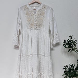 sachin and babi light blue dress Rare Editions Kids' Little Girls Enlarged Flora Eyelet Dress In Blue main image 0