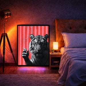 tiger smoking cigarette Tiger Cigarette tiger smoking cigarette Tiger Cigarette