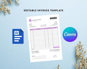 Canvaの請求書テンプレート｜中小企業向け編集可能な請求書｜Canvaテンプレート
