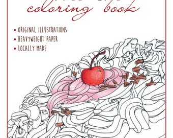 Original Coloring Book with Dessert Theme