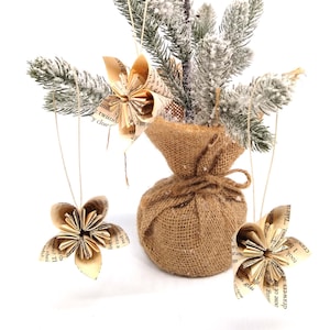 Set of 3 Kusudama Book Page Ornaments