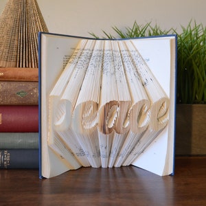 Custom Folded Book Art, Choose a Name or Word, up to 12 Letters image 3