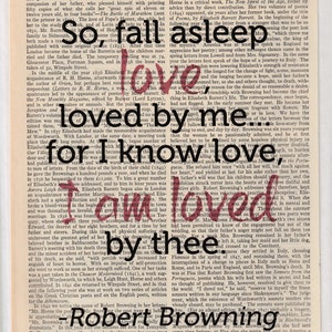 SALE: Original Book Page Art with Quote, Robert Browning image 3
