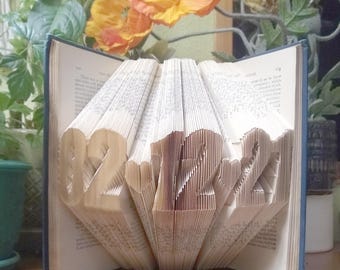 Graduation Date Custom Folded Book Art Graduation Date Gift Celebrate Graduates Customized Gift for Grads Commencement Gift Idea