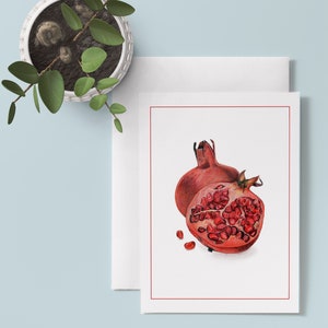 Set of 6 Illustrated Pomegranate Cards image 1