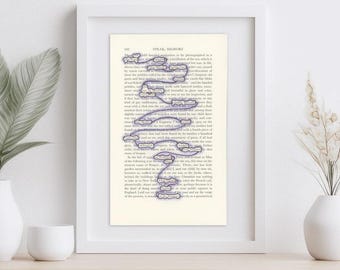 Vintage Book Art Poetry Gift for Book Lovers Wall Art Idea Home Decor Literary Themed Art Unique Found Poem Upcycled Book Classic Novel