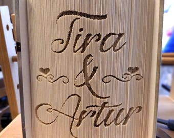 Custom Folded Book Art, Personalized for You, Snip and Fold