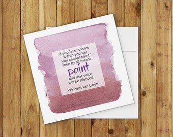 Set of 6 cards - Van Gogh Quote - Painting - Art