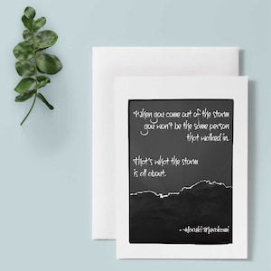 Set van wenskaarten, inspirerende Murakami citaat