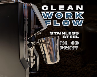 51 mm & 58 mm Dosierbecherhalter Eureka Mignon, verbessere deinen Espresso Workflow | Edelstahl | Single Dosing Mods