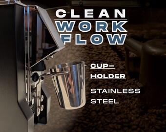 51 mm & 56/58 mm Dosierbecherhalter Eureka Mignon, verbessere deinen Espresso Workflow | Edelstahl | Single Dosing Mods