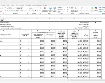 Ansökan om bygglön (G702- och G703-format) | Mall för progressfakturering | Automatisk beräkning av innehållande | Kommersiell faktura i Excel