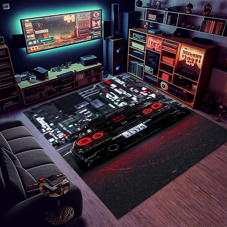 R35 Rug Nissan GT-R R35 JDM Art Rug –super Car Carpet, Scenic Automotive Area ...