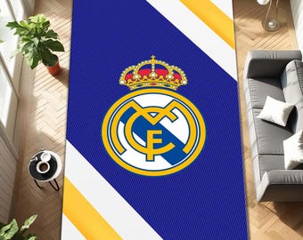 Personalisierter Real Madrid Logo Teppich, Sportfan Geschenk
