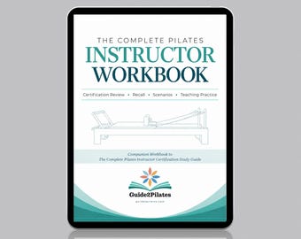 Pilates Instructor Workbook | Teacher Training & Exam Prep | 50 Practice Questions | Printable PDF