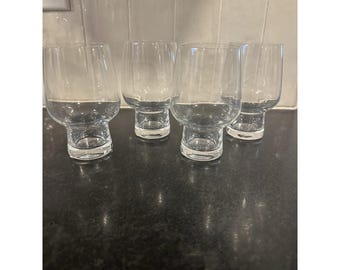 ALESSI for DELTA AIRLINES Cordial Short Stem Glasses Wine 8oz Glass Set of 4