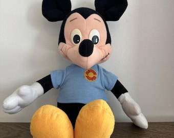 Vintage 1988 Playskool Disney Mickey Mouse Talking Pull String Plush Doll 22
