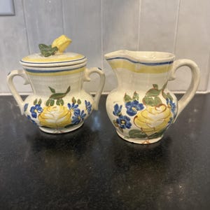 Redwing Pottery Brittany Cream and Sugar with Lid
