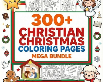 300+ Nativity Coloring Pages for Kids, Printable Christmas Activity, Sunday School Craft, Religious Coloring Fun