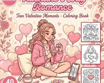 Valentinstag Malbuch - Teen Self-Care, Procreate iPad (Digitaler Download)