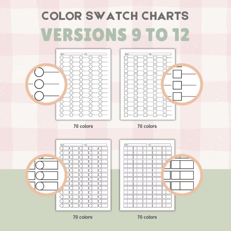 Color Swatch Test Color Swatch Chart | 12 Marker & Pencil Test Pages (digital Download ...