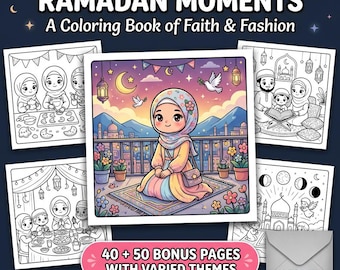 Ramadan Malbuch | Teenager & Frauen | Procreate Printable PDF | Digitaler Download | Amira