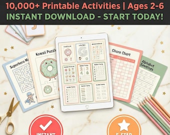 Homeschool Preschool Curriculum – 10,000+ Learning Printables (Ages 2-6)
