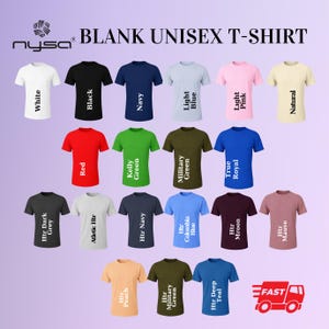 Camiseta unisex de algodón con cuello redondo Nysa, camisetas lisas al por mayor para personalizar.