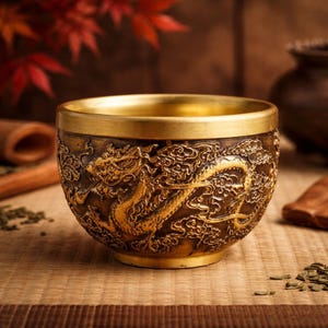 Antique Chinese Dragon Cup - Etsy