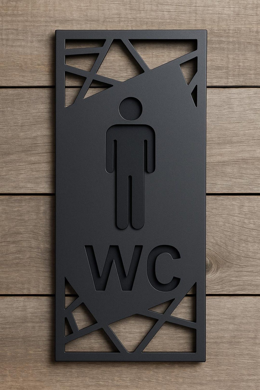 Wc Sign Classy Modern Metal Wc Sign - Men's Restroom Door Sign - Etsy