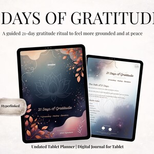 21-Day Gratitude Journal PDF | Guided Gratitude Prompts for Healing, Self-Reflection & Emotional Growth | Digital Journal | Printable