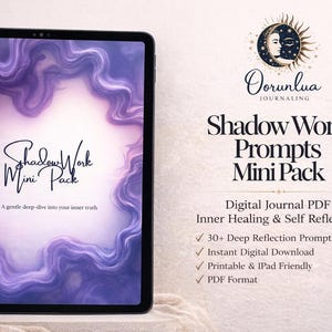 Shadow Work Mini Pack PDF | 10 Guided Prompts for Healing & Self-Discovery | Printable Inner Work Workbook | Digital Download