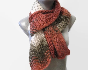 variegated shawl,Hand Knit Mohair Blend Scarf: Pink, Grey & White Lace Shawl