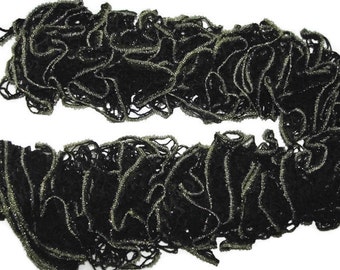Ruffle Scarf: Purple, Brown & Gold Can Can Shawl