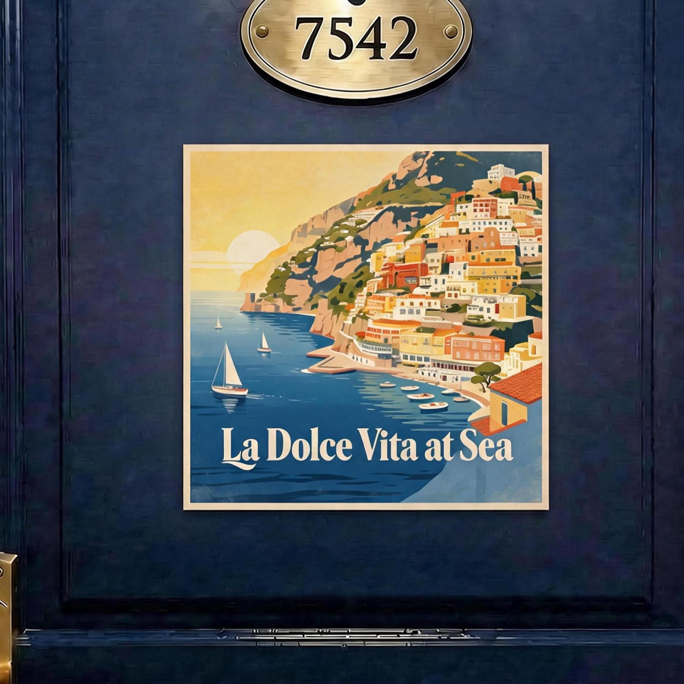 La Dolce Vita at Sea Cruise Magnet, Italian Cabin Door Decor, Med ...