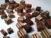 Miniature Wood Crates Variety of 6 Different Solid Wood Block Crates 