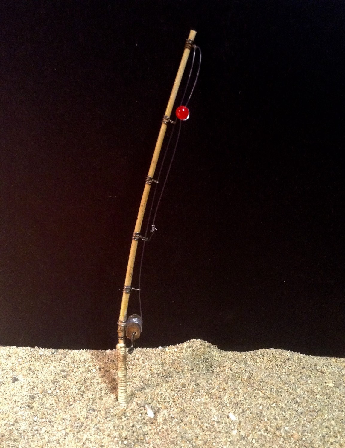 Miniature 6 Fishing Pole Rod 1:12 Scale Dollhouse 