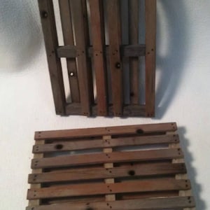 Skala 1:10 Miniaturowa paleta wysyłkowa 3" x 4" Domek dla lalek Diorama Paleta Pociągi Samochody RC Skala 1/12 Ręcznie robione